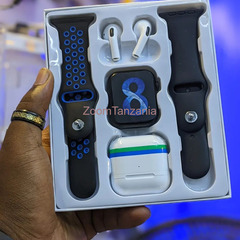 T 55 smart watch package with Airpods