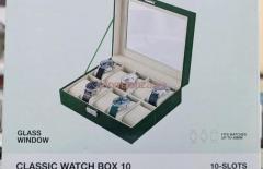 CLASSIC WATCH GLASS BOX 10 SLOTS