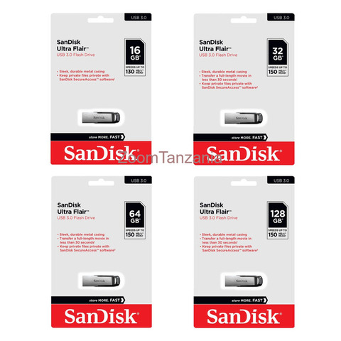 SanDisk 16GB, 32GB, 64GB, 128GB, 256GB Ultra Flair USB 3.0 Flash Drive