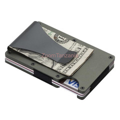 High Qualtiy Metal Money Clip Wallet.  (Protected Space for Cards) - 1