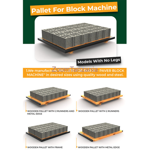 WOODEN PALLET FOR CONCRETE BLOCK MACHINES - 2/4