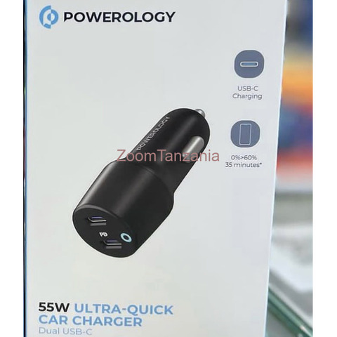 Powerology Car Usb C 2 port Charging