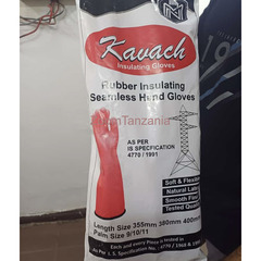 Rubber Insulating Hand Gloves 11000Volts