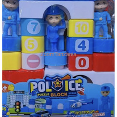 Kids Puzzle Police Block Scene - 1