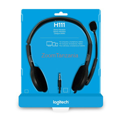 Logitech H111 Wired on Ear Headphones With Mic - Black - 2
