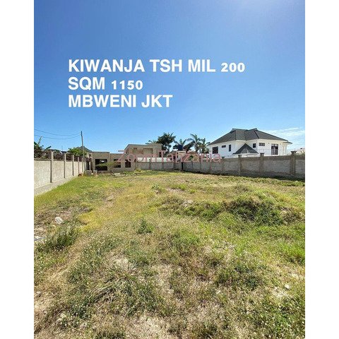 PLOT FOR SALE AT MBWENI JKT