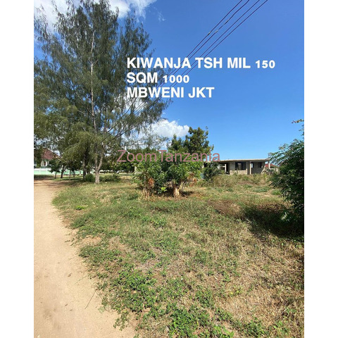 PLOT FOR SALE AT MBWENI JKT - 1/4