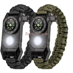 5 in 1 Bracelet Watch  Compass Whistle  Mini knife  Torch - 1