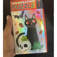 Holographic Foil Cat Black Puzzle - 1