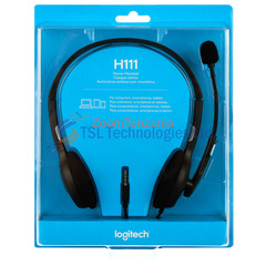 Logitech Headphones Stereo Headset H111 Black (3.5mm jack)