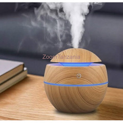 Electric  Humidifier 130ML Portable Size Wooden Aroma - 1
