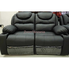 Full leather sofa set, 3+2+1. - 3