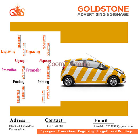 Goldstone Advertising and Signage  Tunabrand sticker za magari