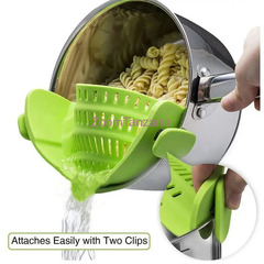 Clip on Strainer Heat Resistant Silicone Pot Strainer