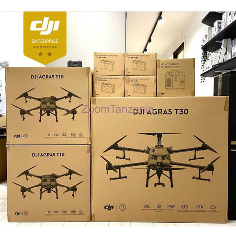 DJI Agras T10/T30 Agricultural spraying drones.